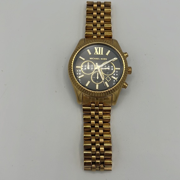 MICHAEL KORS
Chronograph Lexington Gold-Tone Stainless Steel Bracelet Watch 45mm - Picture 2 of 6